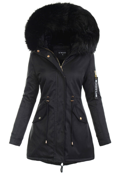 Veste Féminine Chic Taille Étroite avec Poches
