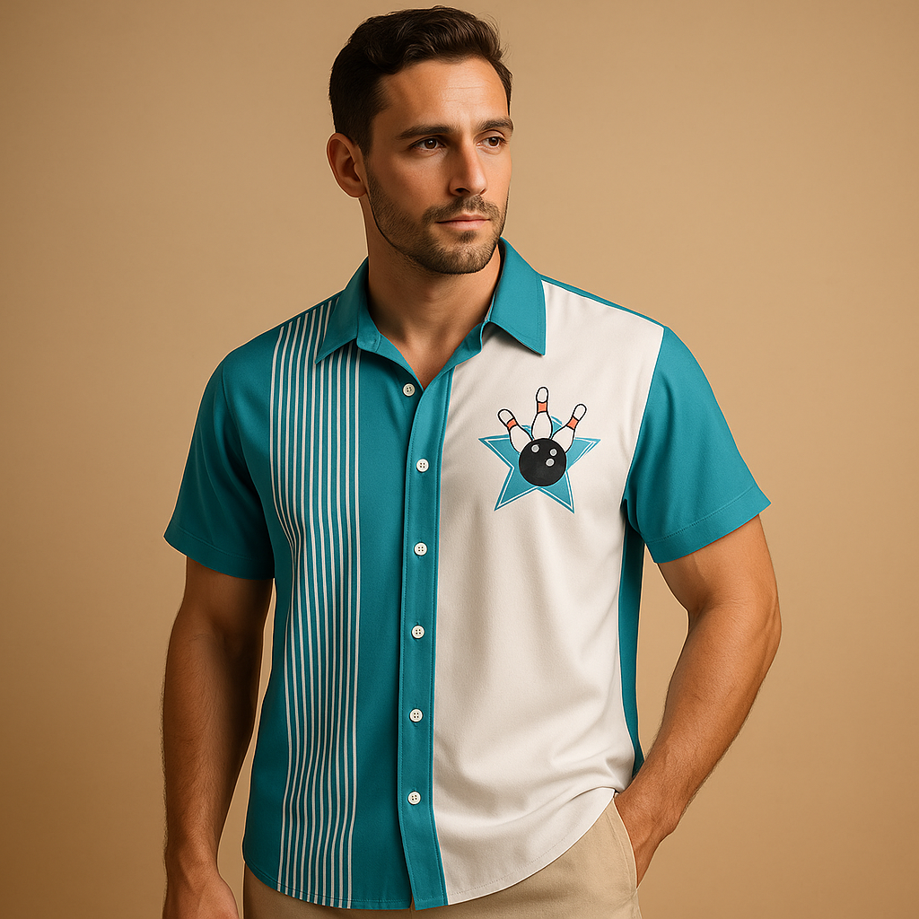 Polo Homme Classique Col Rond Rayé