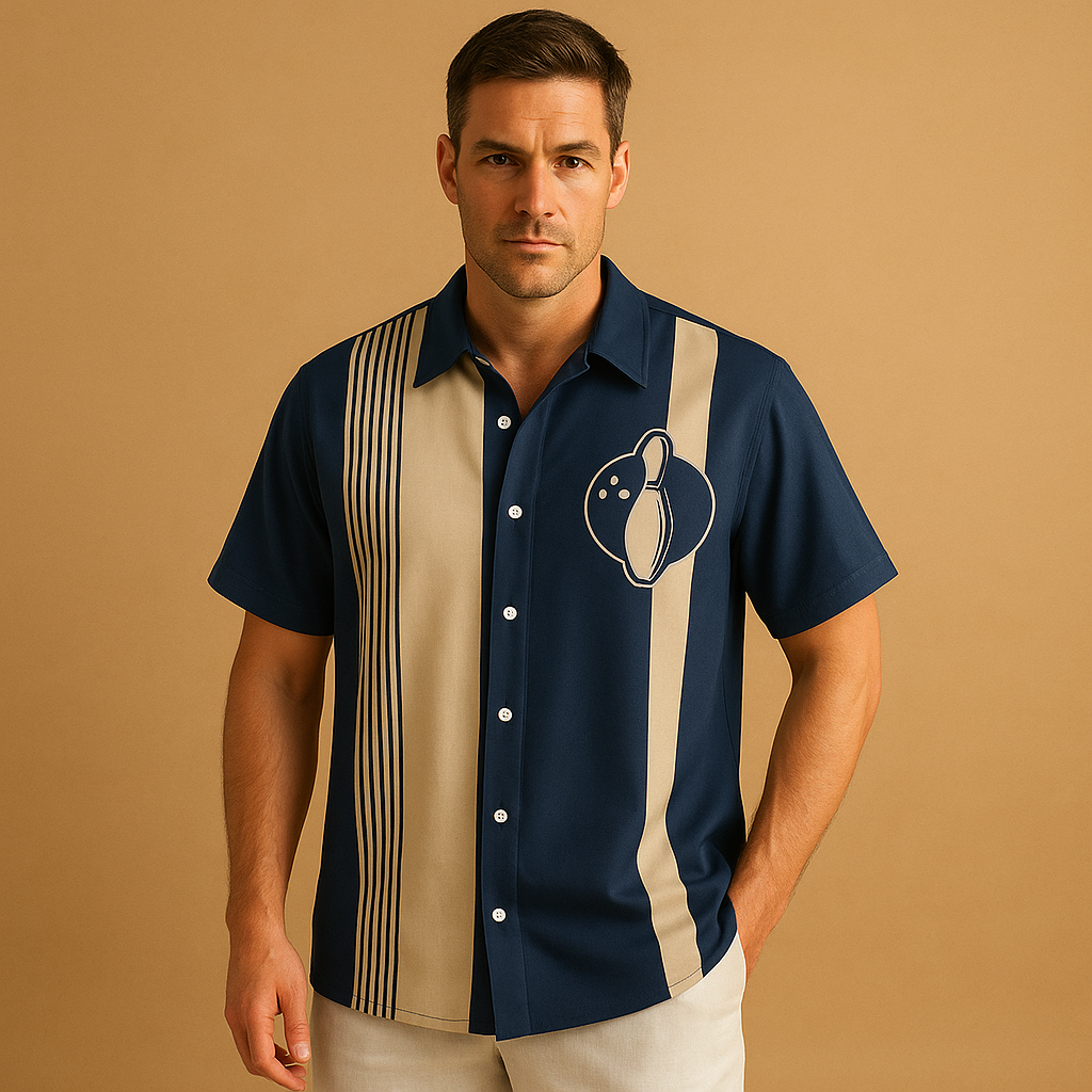 Polo Homme Classique Col Rond Rayé - PanierRoyale