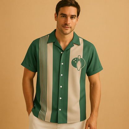 Polo Homme Classique Col Rond Rayé