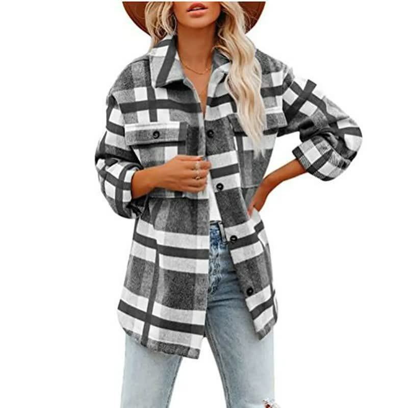 Veste Femme Hiver Laine Manches Longues Élégante