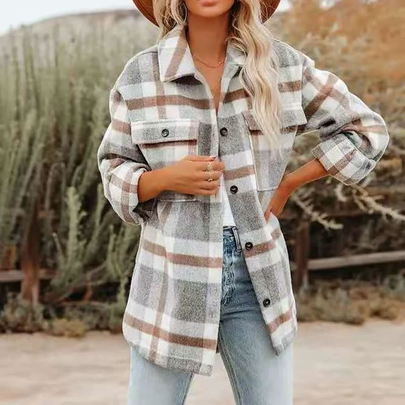 Veste Femme Hiver Laine Manches Longues Élégante - PanierRoyale