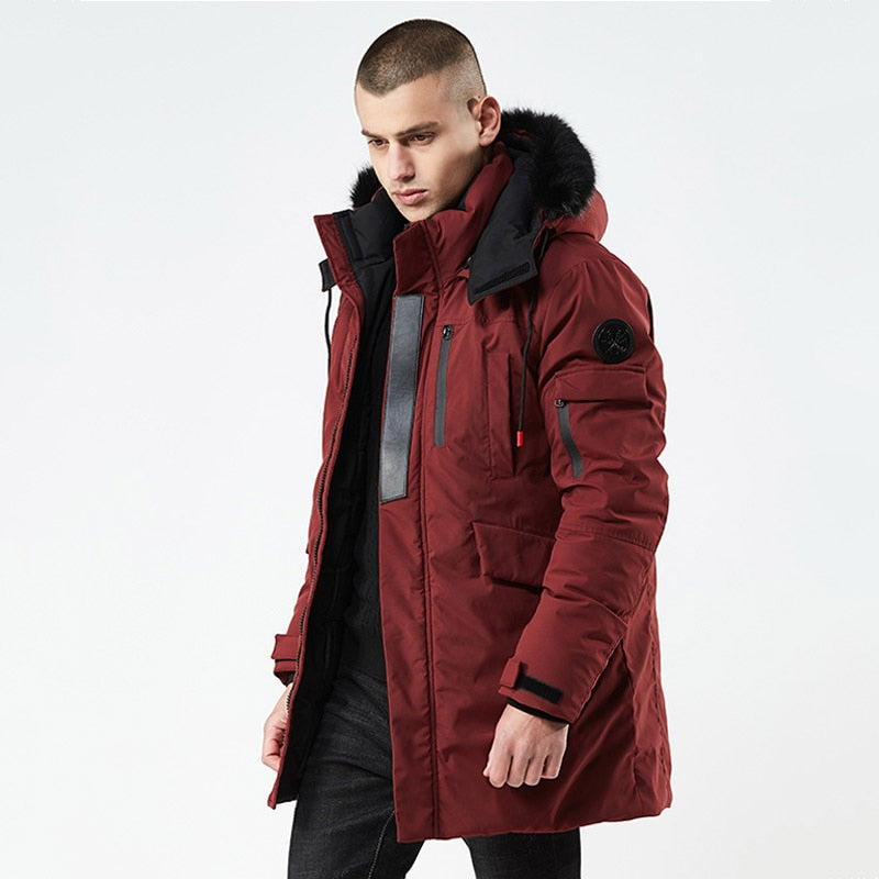 Doudoune Hiver Homme à Capuchon et Doublure Fourrure Chaude - PanierRoyale