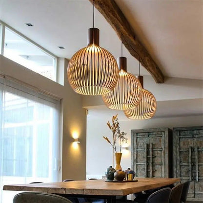 Lampe Pendule en Bois Design Élégant - BerlinGlamour
