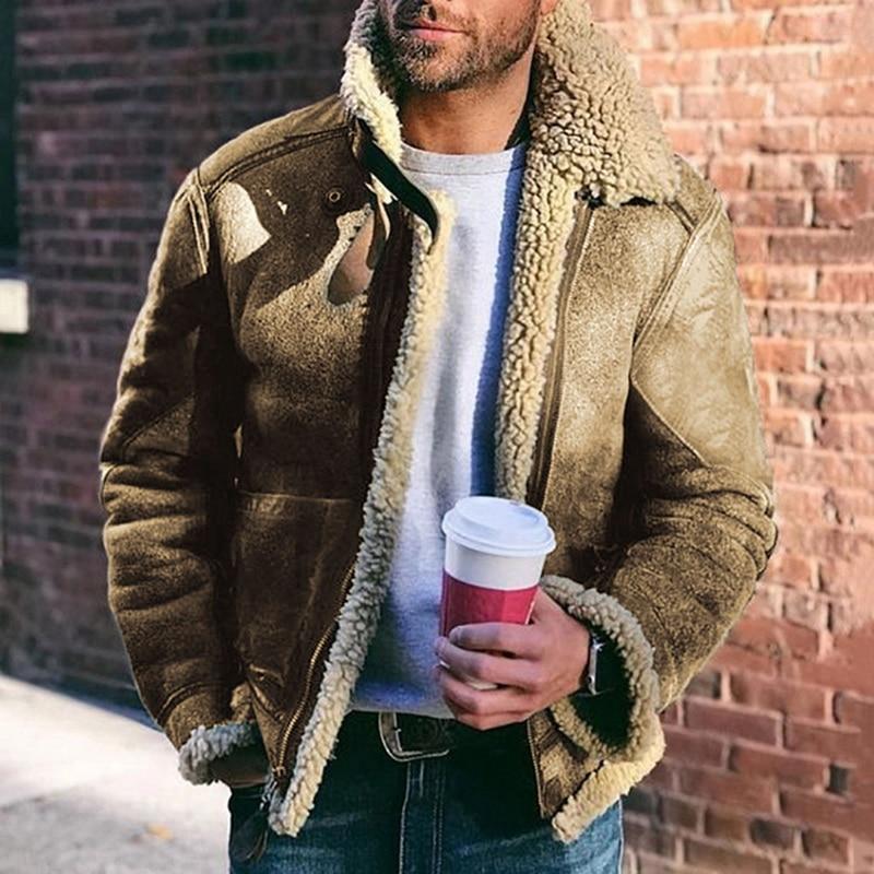 Blouson Homme Hiver Chaud et Confortable avec Col Foulonné - PanierRoyale