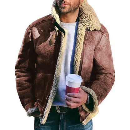 Blouson Homme Hiver Chaud et Confortable avec Col Foulonné