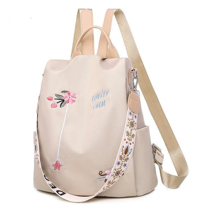 Sac à dos Floral avec Bretelles Réglables et Poche Intérieure - PanierRoyale