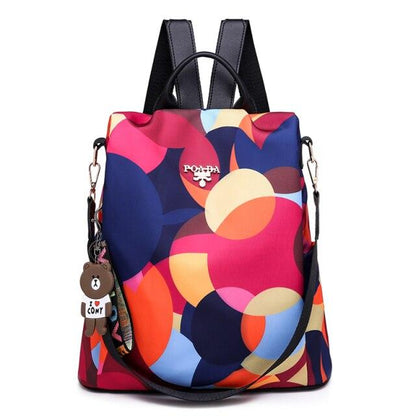 Sac à dos Floral avec Bretelles Réglables et Poche Intérieure
