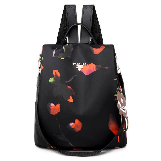 Sac à dos Floral avec Bretelles Réglables et Poche Intérieure