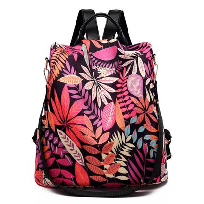 Sac à dos Floral avec Bretelles Réglables et Poche Intérieure