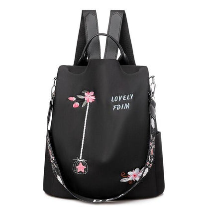 Sac à dos Floral avec Bretelles Réglables et Poche Intérieure