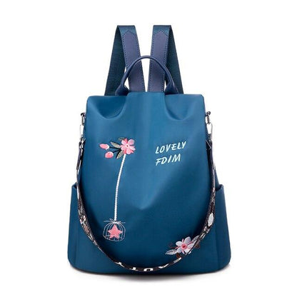 Sac à dos Floral avec Bretelles Réglables et Poche Intérieure