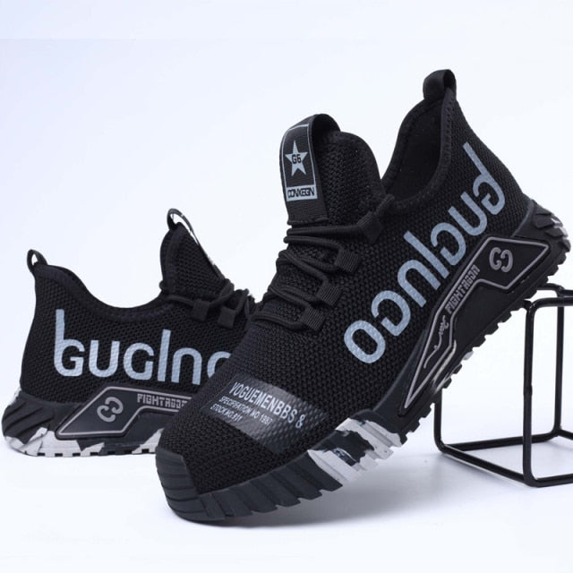 Baskets Homme Noir et Jaune Lacets Élastiques Sport