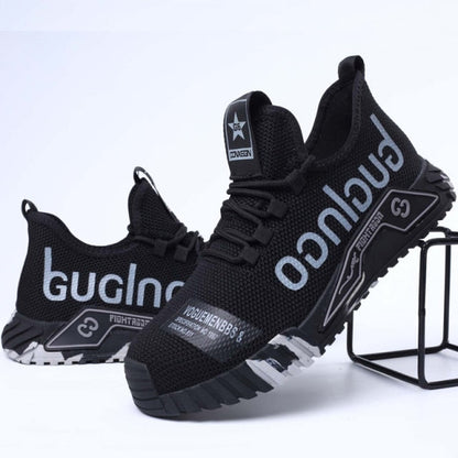 Baskets Homme Noir et Jaune Lacets Élastiques Sport