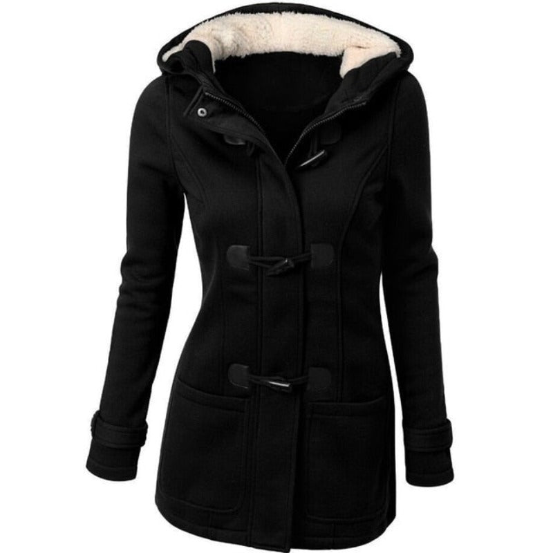 Manteau D'hiver Élégant avec Capuche Amovible