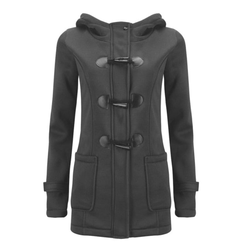 Manteau D'hiver Élégant avec Capuche Amovible