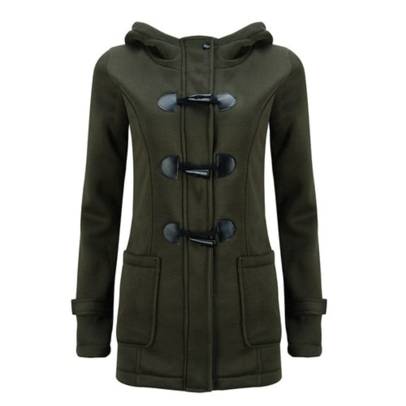 Manteau D'hiver Élégant avec Capuche Amovible