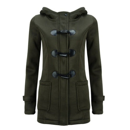 Manteau D'hiver Élégant avec Capuche Amovible