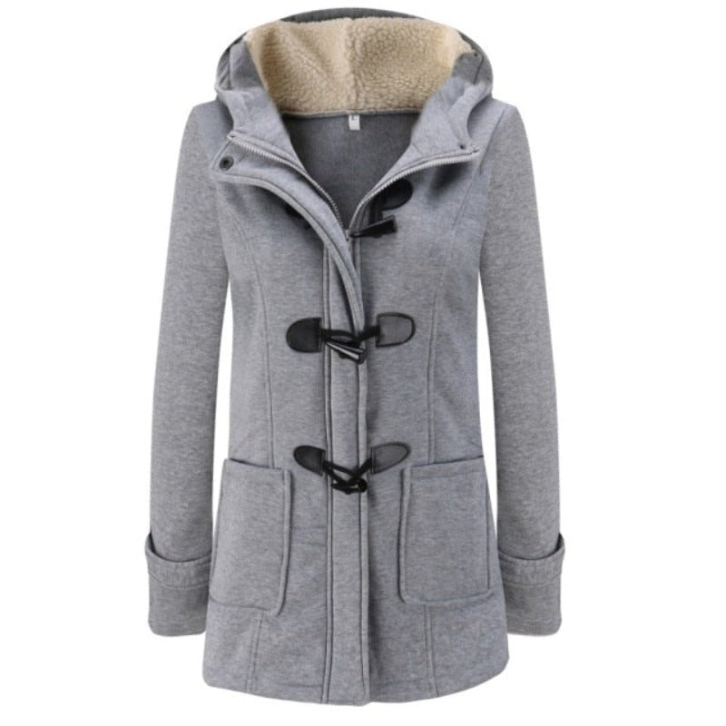 Manteau D'hiver Élégant avec Capuche Amovible - PanierRoyale