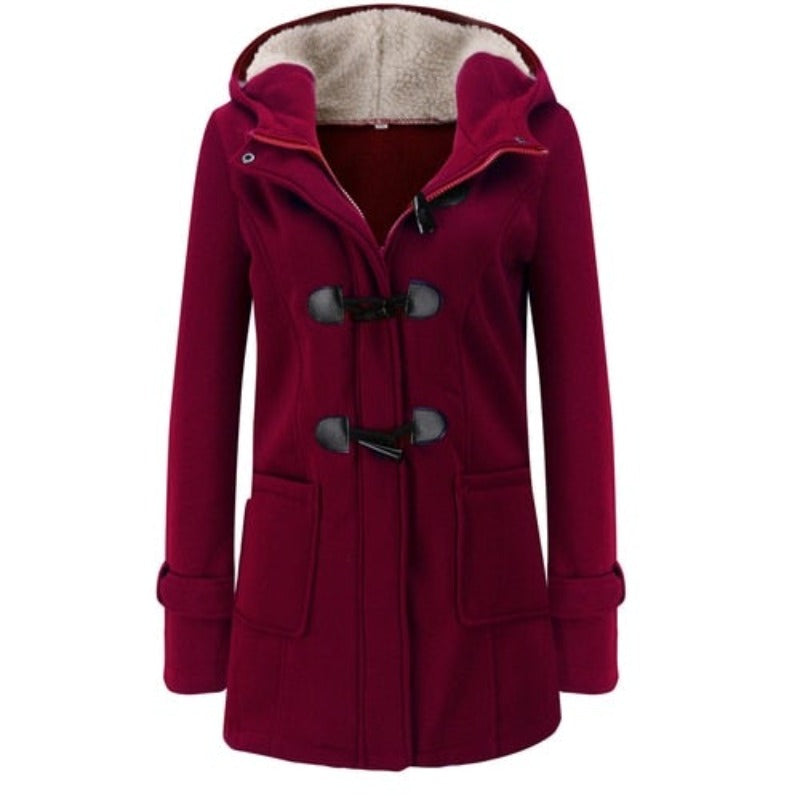 Manteau D'hiver Élégant avec Capuche Amovible