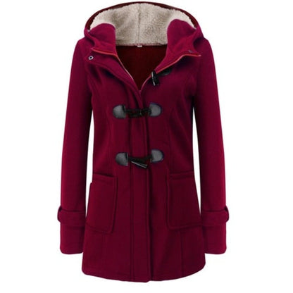 Manteau D'hiver Élégant avec Capuche Amovible