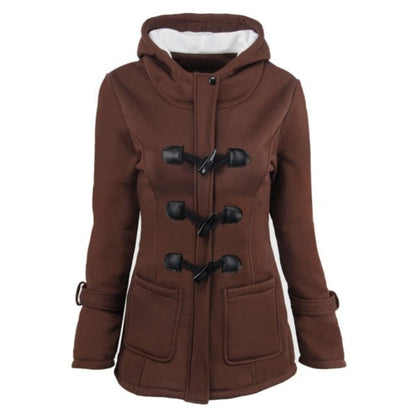Manteau D'hiver Élégant avec Capuche Amovible