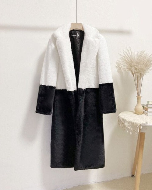 Manteau Femme Hiver Noir ou Beige Chic et Élégant