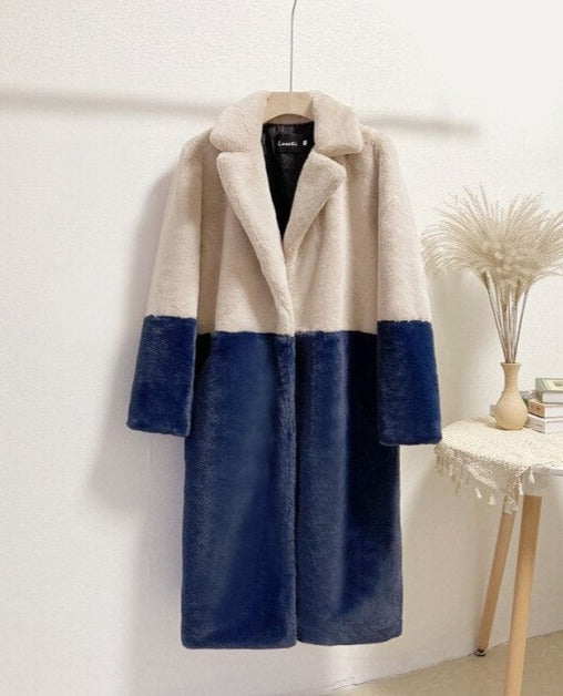 Manteau Femme Hiver Noir ou Beige Chic et Élégant