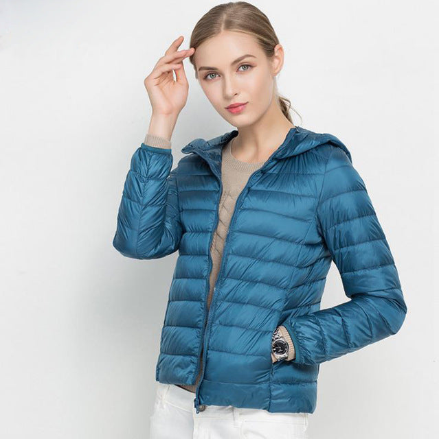 Veste Femme Hiver Légère et Chaude avec Capuche