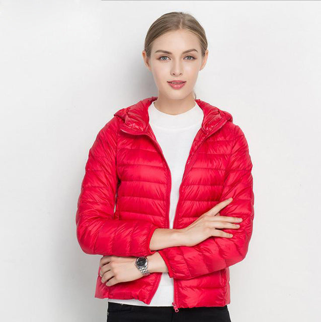 Veste Femme Hiver Légère et Chaude avec Capuche