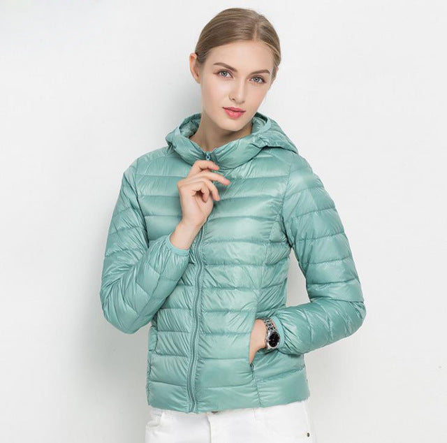 Veste Femme Hiver Légère et Chaude avec Capuche