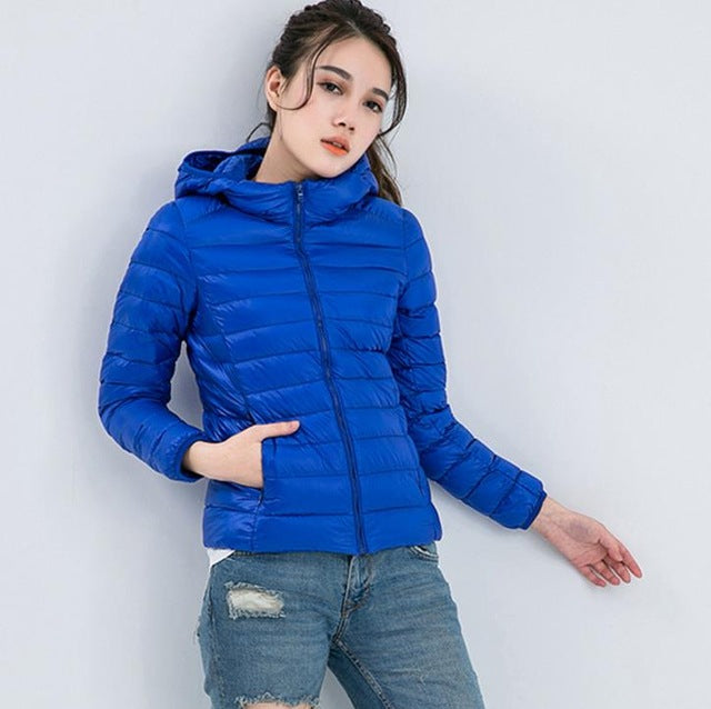 Veste Femme Hiver Légère et Chaude avec Capuche