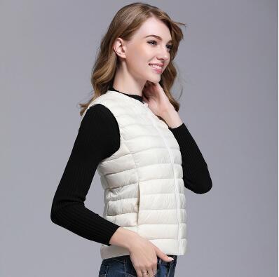 Gilet Femme Sans Manches Élégant Zippé