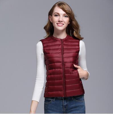Gilet Femme Sans Manches Élégant Zippé
