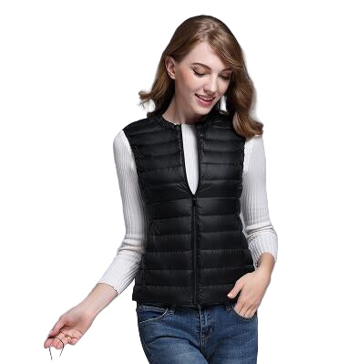 Gilet Femme Sans Manches Élégant Zippé - PanierRoyale