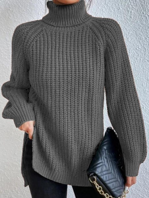 Pull Femme Col Roulé Doux et Chaude Maille Élégante