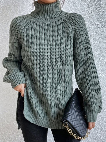 Pull Femme Col Roulé Doux et Chaude Maille Élégante