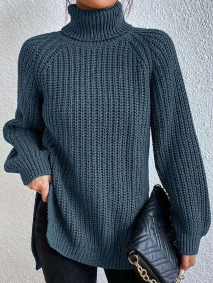Pull Femme Col Roulé Doux et Chaude Maille Élégante