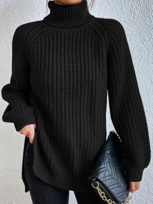 Pull Femme Col Roulé Doux et Chaude Maille Élégante - PanierRoyale