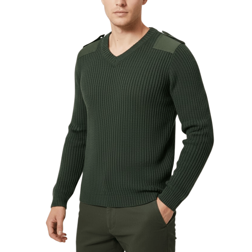 Pull en maille épais à manches longues avec détails brodés