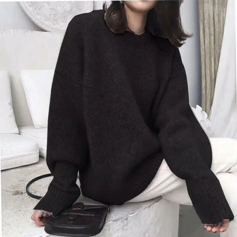 Pull Femme à Manches Longues Doux et Chaude pour Tous les Jours