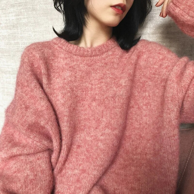 Pull Femme à Manches Longues Doux et Chaude pour Tous les Jours