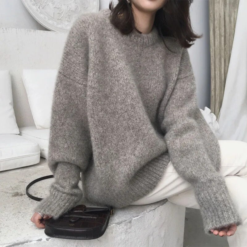 Pull Femme à Manches Longues Doux et Chaude pour Tous les Jours
