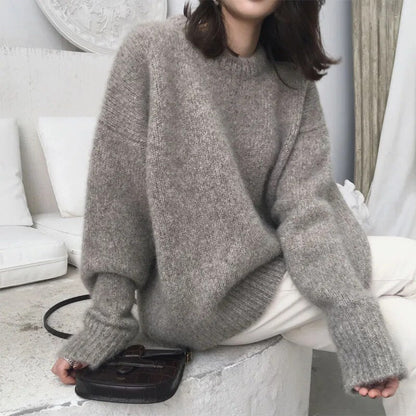 Pull Femme à Manches Longues Doux et Chaude pour Tous les Jours