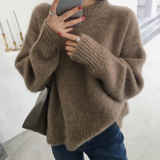 Pull Femme à Manches Longues Doux et Chaude pour Tous les Jours - PanierRoyale