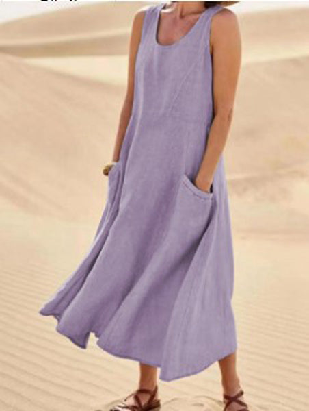 Robe Décontractée en Coton pour Femme au Quotidien