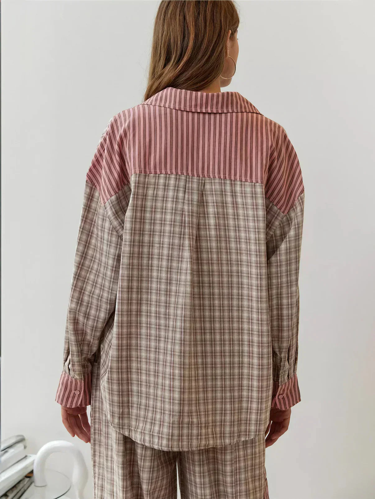 Robe et Haut Imprimé Carreaux pour Femme Printemps