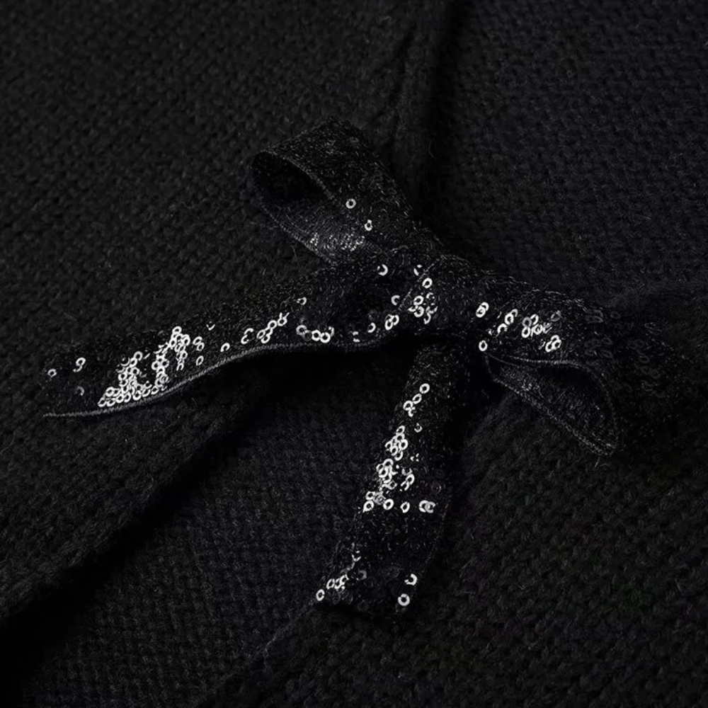 BETTY - Cardigan Classique avec Nœud pour Femmes