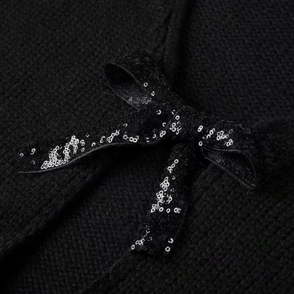 BETTY - Cardigan Classique avec Nœud pour Femmes