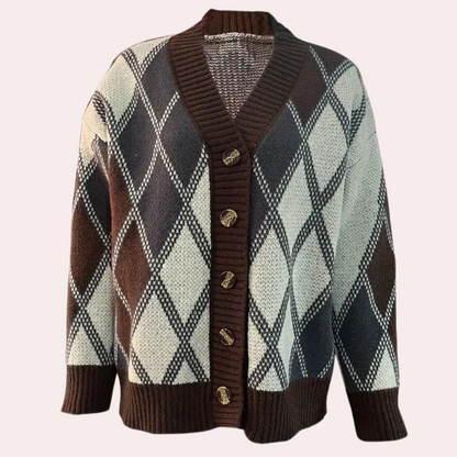 Cardigan Élégant Marron - vue 3